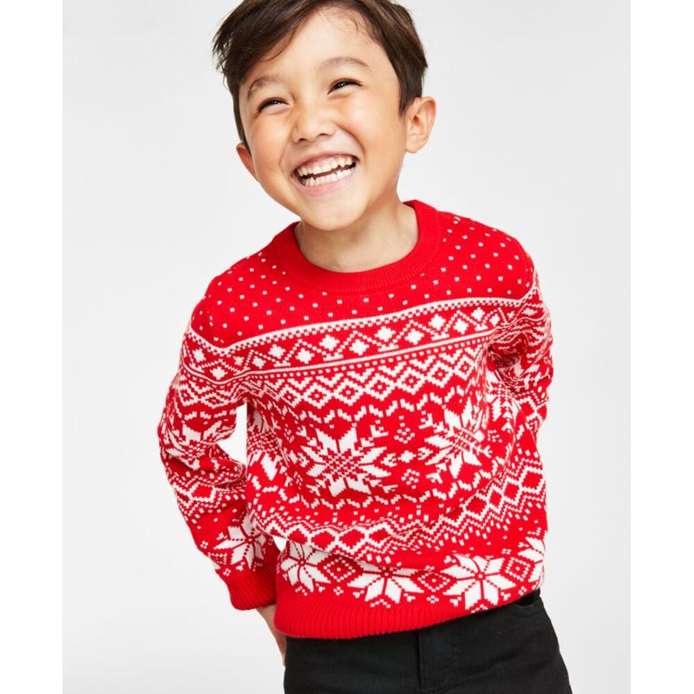 Charter Club Holiday Lane Little Boys Festive Fair Isle Sweater